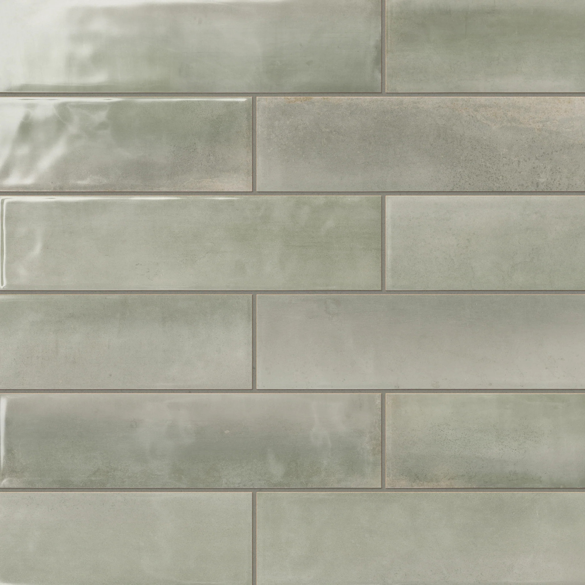 Olivia 4x16 Glossy Ceramic Tile in Sage | Edward Martin
