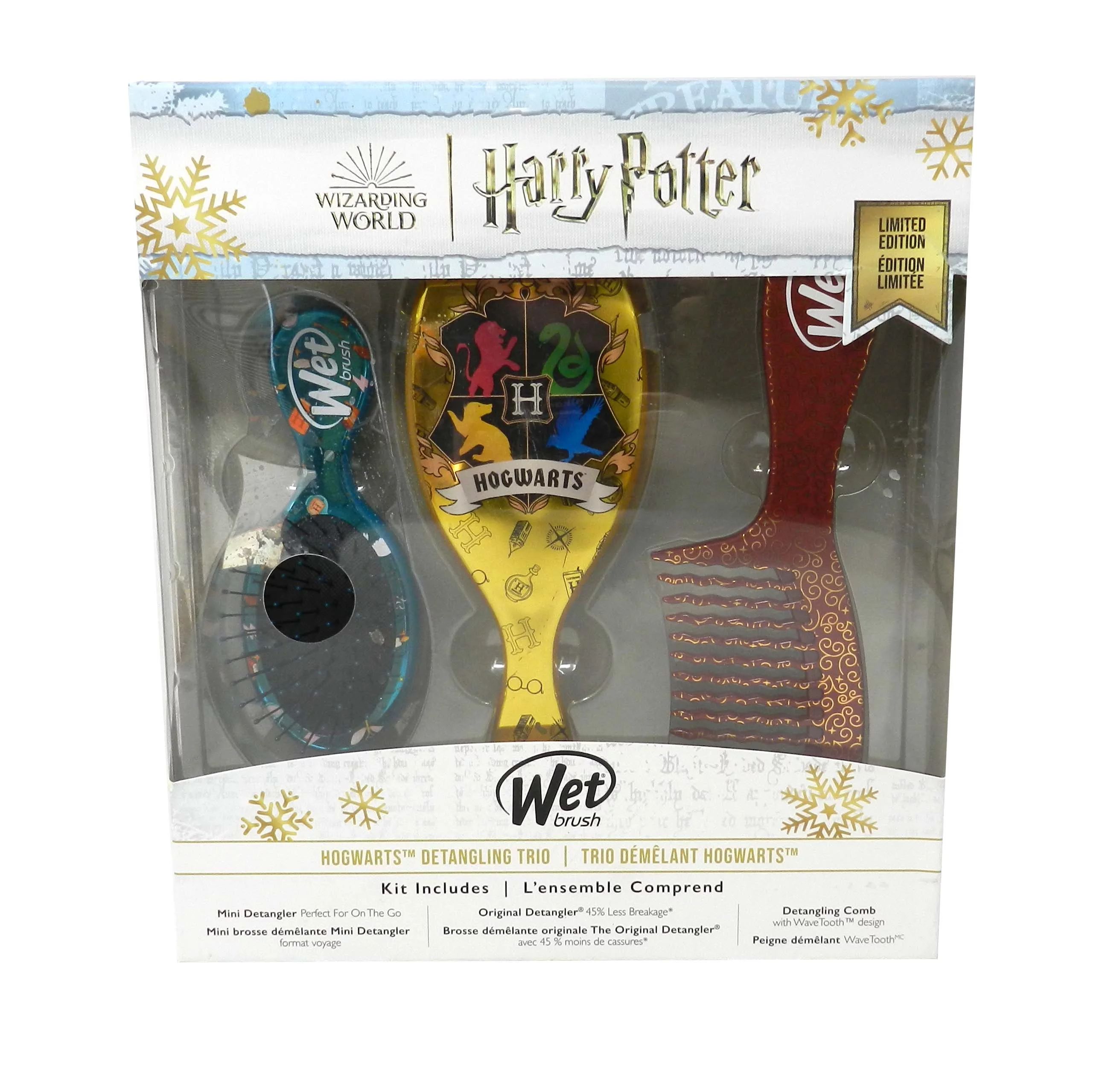 Wet Brush Detangling Accessory Bundle Harry Potter Hair Brush Set 3 Pieces | Walmart (US)