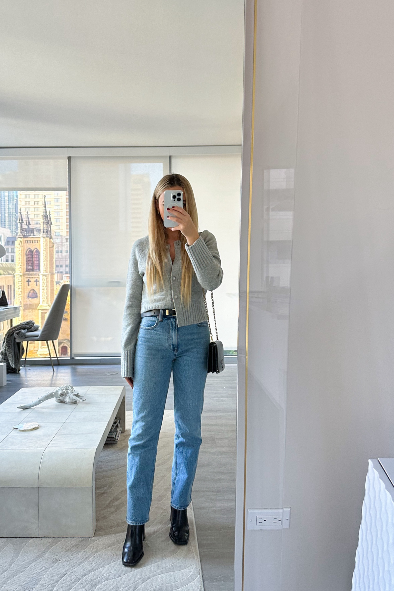 wearing size 24short in the Abercrombie 90s straight leg jeans- I tend to wear this style with boots 

coffee and shopping in Chicagoo
Jeans
Petite pants
Gray sweater
Black boots outfit 


#LTKCyberWeek #LTKMostLoved

#LTKworkwear #LTKfindsunder100 #LTKSpringSale

#LTKParties #LTKWorkwear #LTKStyleTip