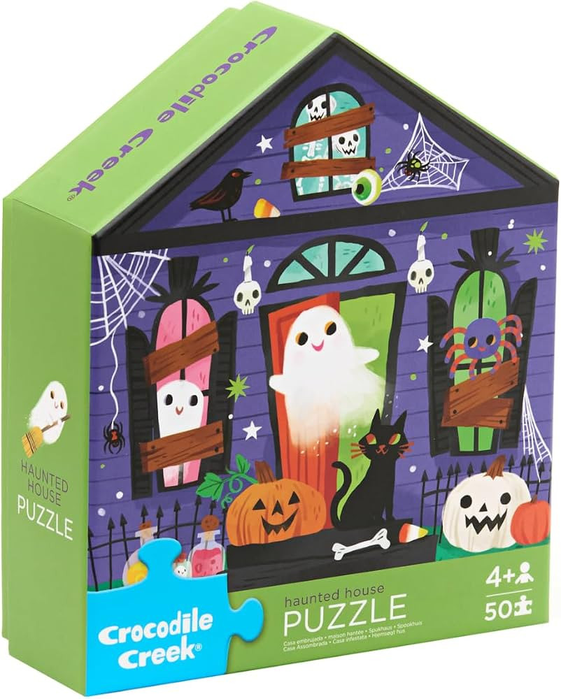 Crocodile Creek Haunted House Flat House 50 pc Puzzle, 1 EA | Amazon (US)