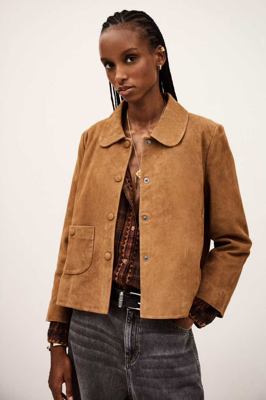 MILAS straight-cut jacket    $595 | Ba&sh America Corp