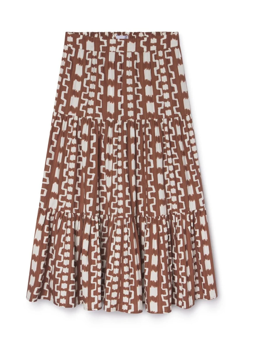 Alice Skirt in Wiregrass Brown | Maggie Collection | navyBLEU LLC