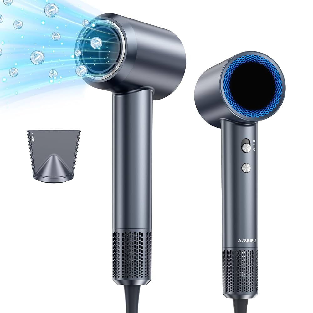Hair Dryer, 150000 RPM Professional High-Speed Blow Dryer, Negative Ionic Hair Dryer for Fast Dry... | Amazon (US)