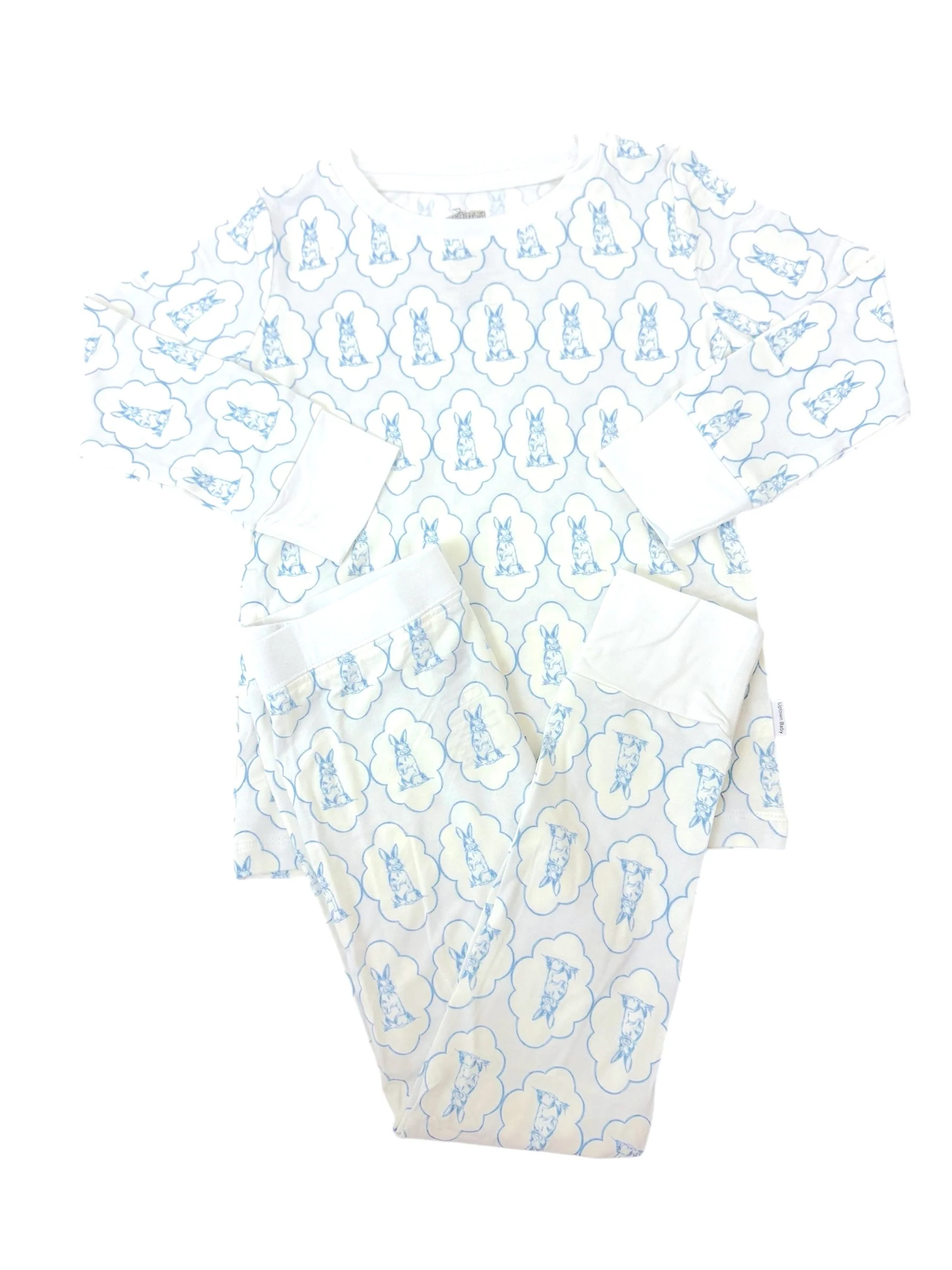 Pajama Set 2 Piece - Bunny 5T / Light Blue | The Uptown Baby