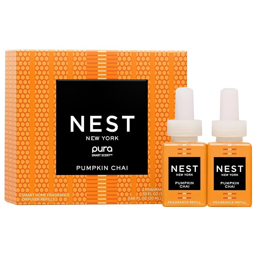 NEST New York Smart Home Fragrance Diffuser Refill Smart Vials, Pumpkin Chai - Set of 2 - Designe... | Amazon (US)