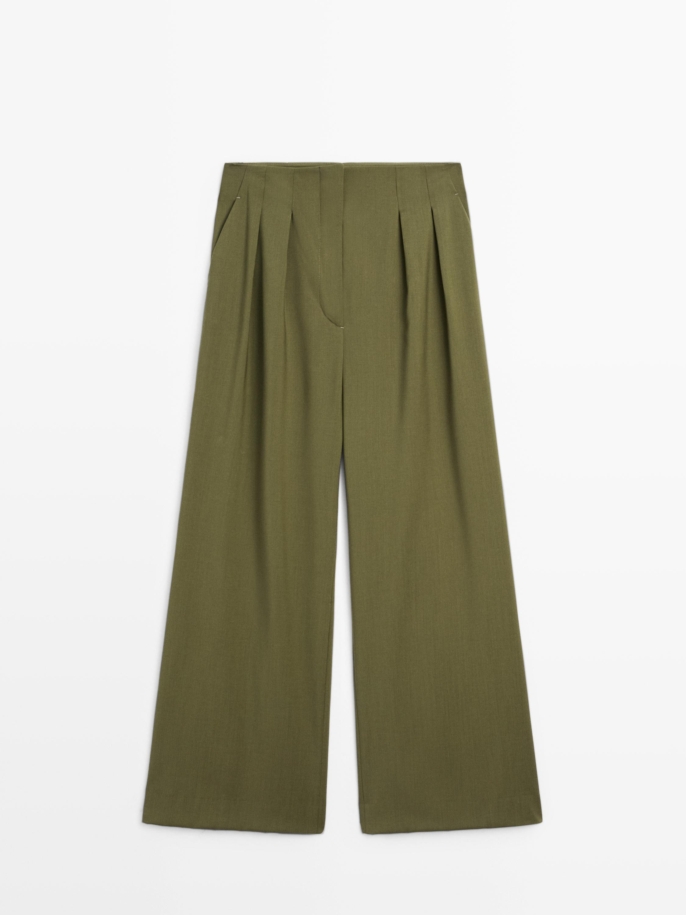 100% wool darted trousers - Studio | Massimo Dutti UK
