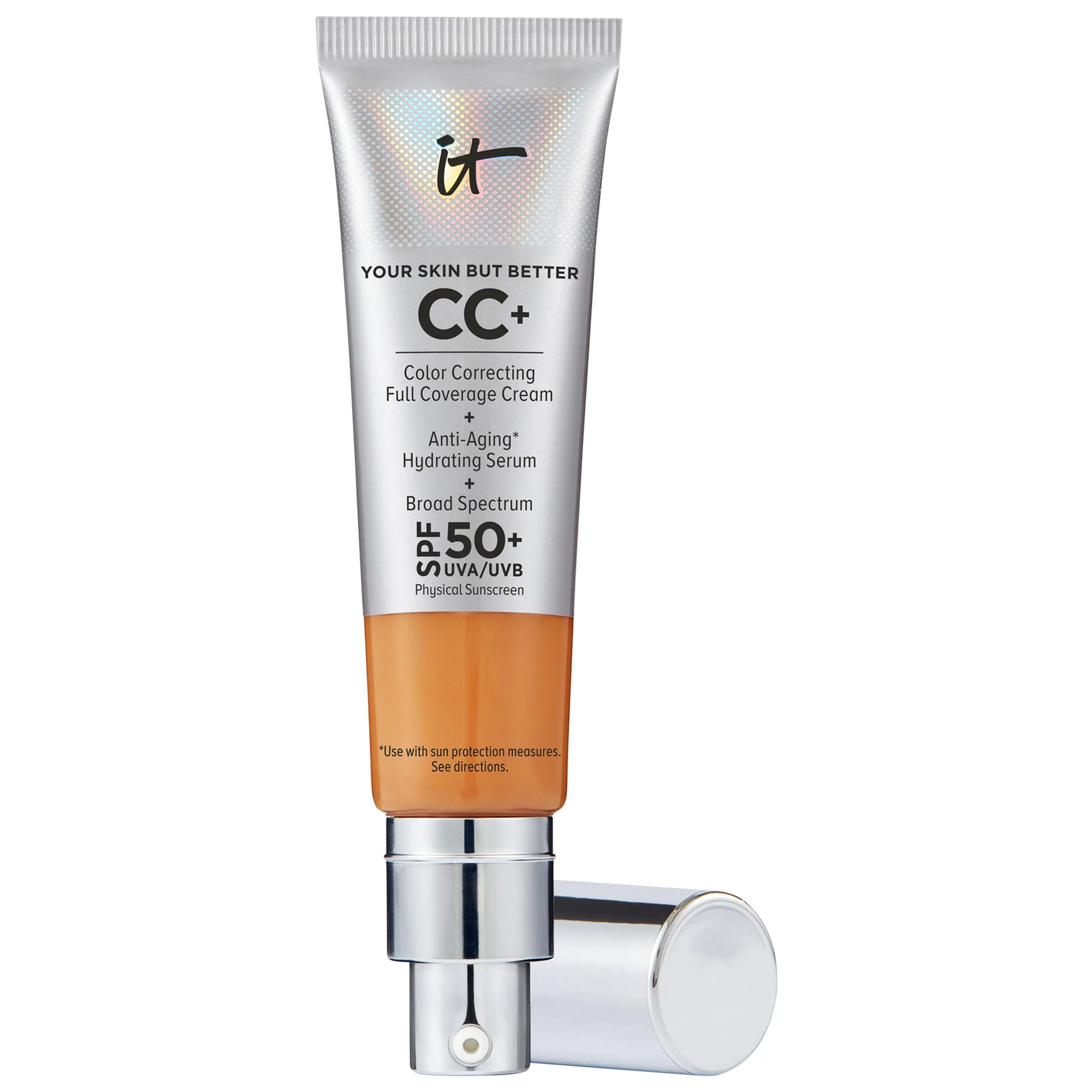 IT Cosmetics CC+ Cream Full Coverage Color Correcting Foundation with SPF 50+ Tan Rich 1.08 oz / 32 mL | Sephora (US)