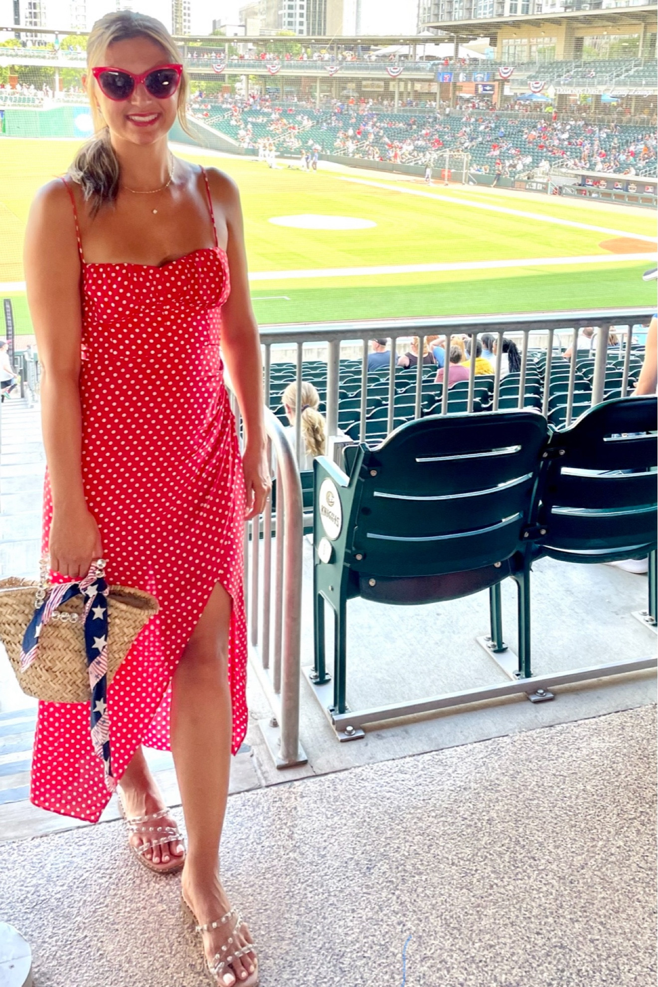 4th of July outfit. Red dress.  Americana. Polka dots. 

#LTKstyletip #LTKtravel #LTKfindsunder100