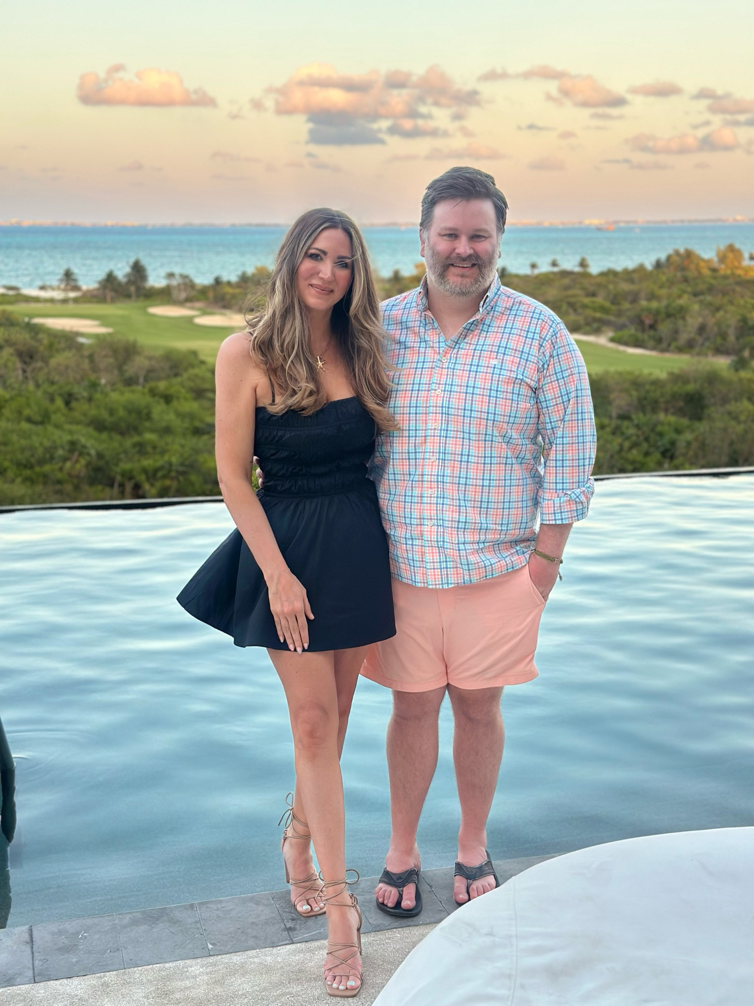 The PERFECT little black dress. The back is too cute and the fit is so flattering 