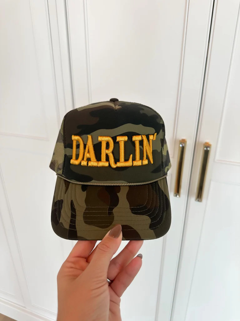 NEW!! DARLIN Trucker Hat in Camo by DARLIN' Brand | Glitzy Bella