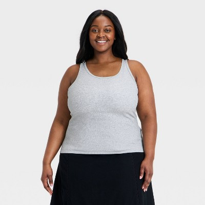 Women's Iconic Scoop Neck Tank Top - Universal Thread™ Heather Gray 4X | Target