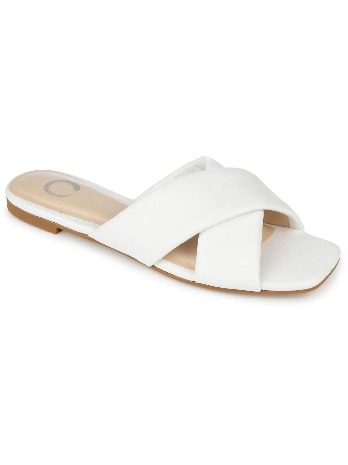 Journee Collection Womens Carlotta Slide Flat Sandals - Walmart.com | Walmart (US)