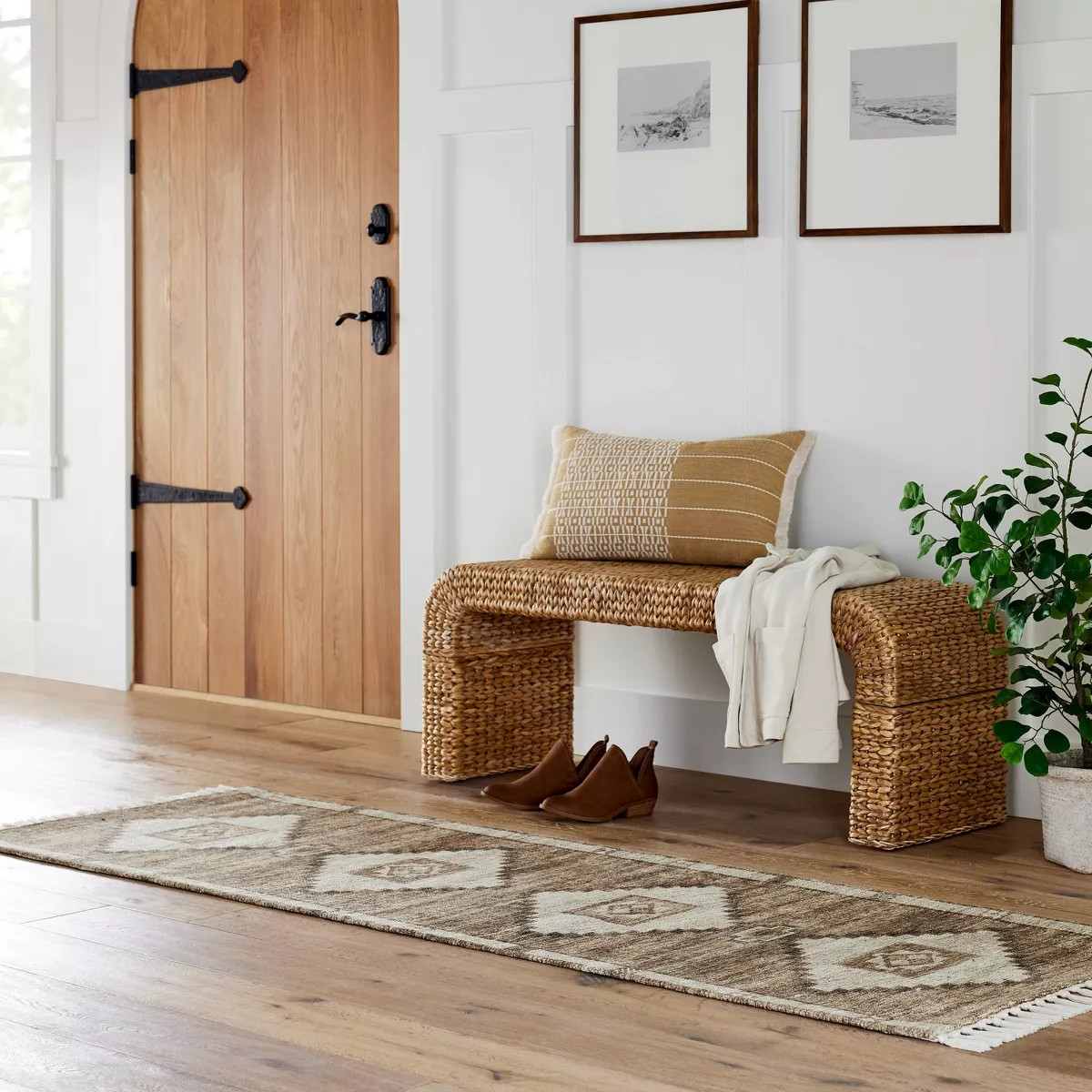 Shiffer Waterfall Woven Bench - Threshold™ designed with Studio McGee | Target