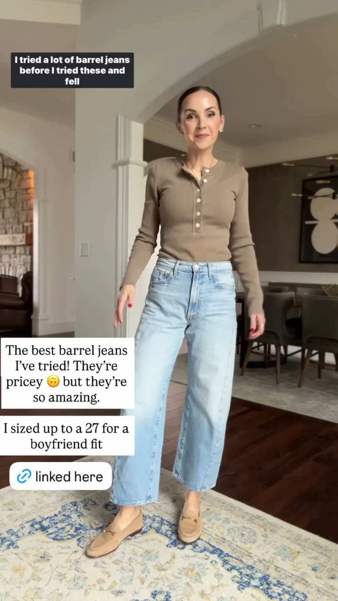 @MOTHER jeans have become my favorite barrel jeans! Size up one 

#LTKootd