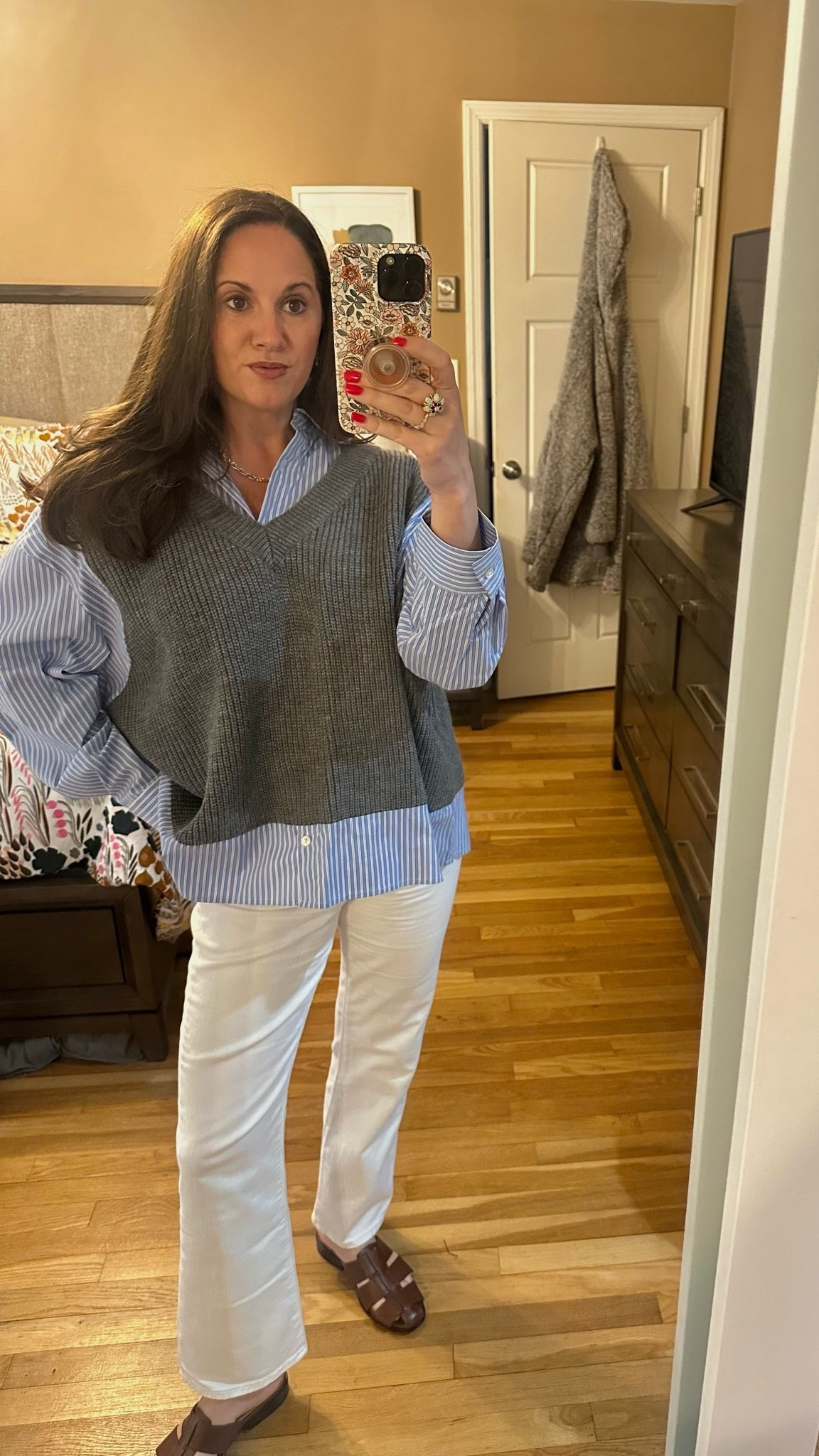 Friday night look - the Zara sweater and Madewell sandals are a few seasons old!

#LTKOver40 #LTKWorkwear #LTKootd