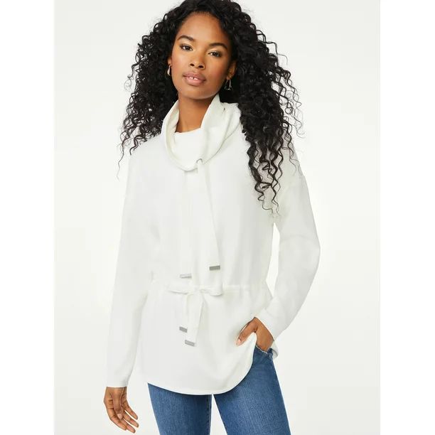 Scoop Women's Cinched Waist Pullover Top | Walmart (US)