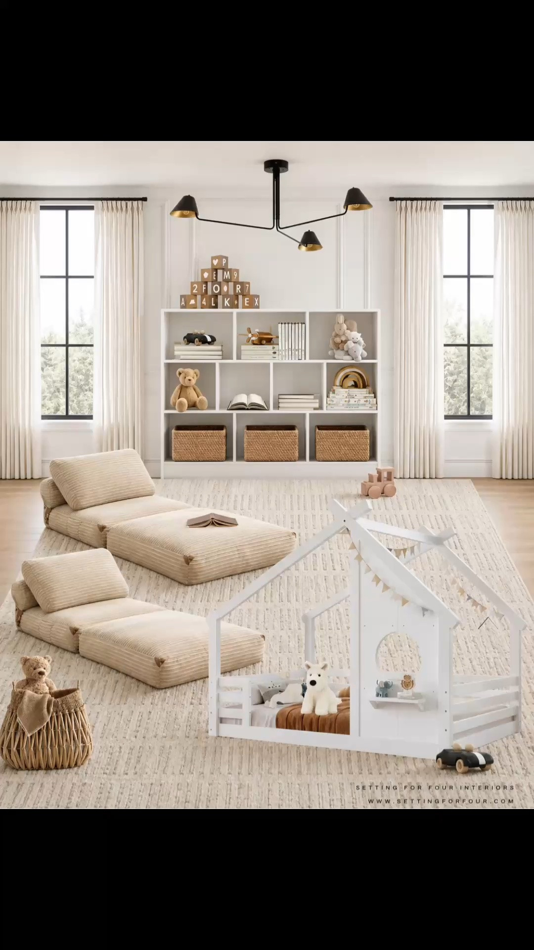 Neutral modern playroom for the kids! Designer picks. Neutral aesthetic, bonus room, playroom storage, play table and chairs, play tent, reading nook, kids chairs, nap time, cube organizer, curtains, organic modern, transitional, Restoration Hardware style, Crate & Barrel Kids, Pottery Barn kids, Amazon home, luxury, elevated#LTKsale

#LTKHome #LTKKids