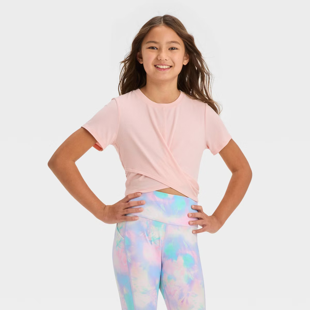Girls' Soft Ribbed T-Shirt - All In Motion™ | Target