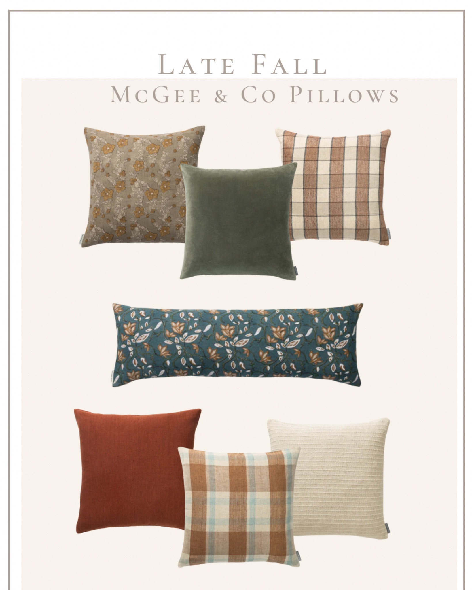 Late fall pillows, McGee & co, pillow case, checkered pillow, velvet 

#LTKHoliday #LTKhome #LTKSeasonal