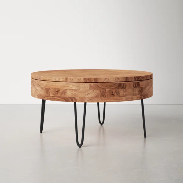 Heaton Solid Wood Coffee Table with Storage | AllModern