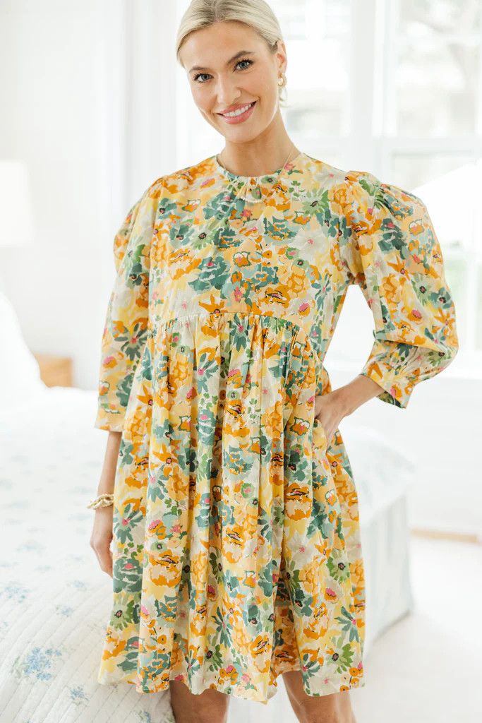 NURSING COLLECTION: Take The Time Green Floral Dress | The Mint Julep Boutique