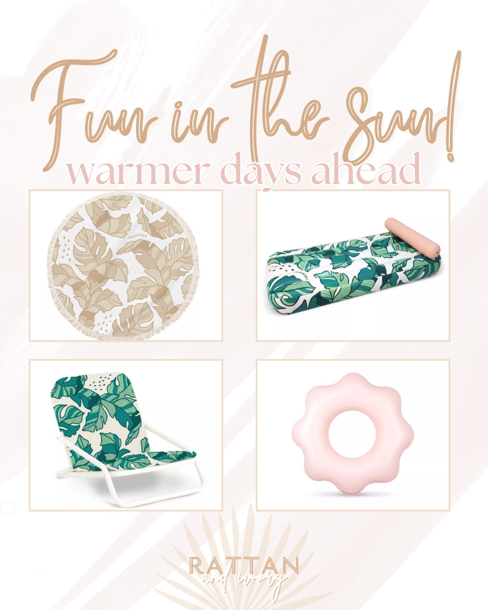 Forever a favorite brand that Target stocks, the Minnidip collection of outdoor accessories are my go to for stylish and fun!  Warmer days are ahead and I will be ready.  Target home, patio season, neutral home, coastal home, pool party, minnidip pool float
