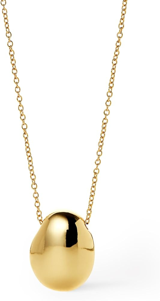 Ana Luisa Gold Pebble Pendant Necklace - 14K Gold Plated Teardrop Pendant Necklace - Hypoallergen... | Amazon (US)