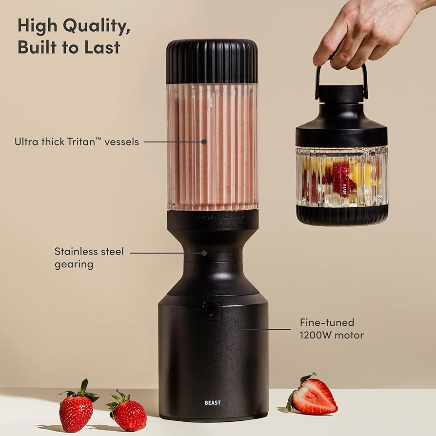 Beast Mega 1200 Plus | Premium Countertop Blender | Smoothies, Shakes, Sauces, Dips, Soups | Blen... | Amazon (US)