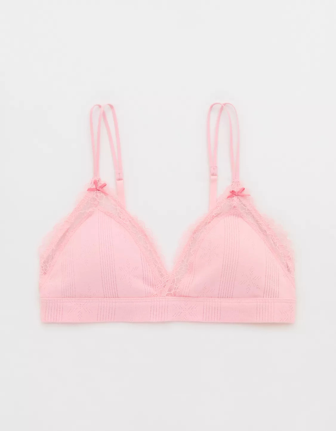 Superchill Pointelle Padded Triangle Bralette | Aerie