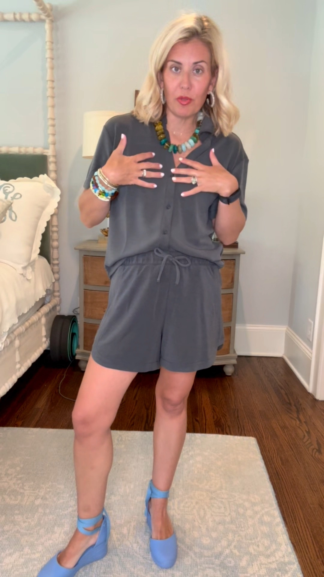 Mix and match perfection! A set that you can buy multiple pieces in is such a win. We take these pieces and we mix & match them with other things in our closet. Yes please!! 
￼
@spanx #spanxpartner

Sizing:
Tie-Waist Maxi Dress - small
Boatneck Tank - xs
Drawstring Maxi Dress - xs
Button Down - xs
Shorts - small
Wide Leg Pant - small petite

Code catherinexspanx for 15% off + free shipping 1st order

#LTKdayinmylife #LTKSeasonal #LTKOver40