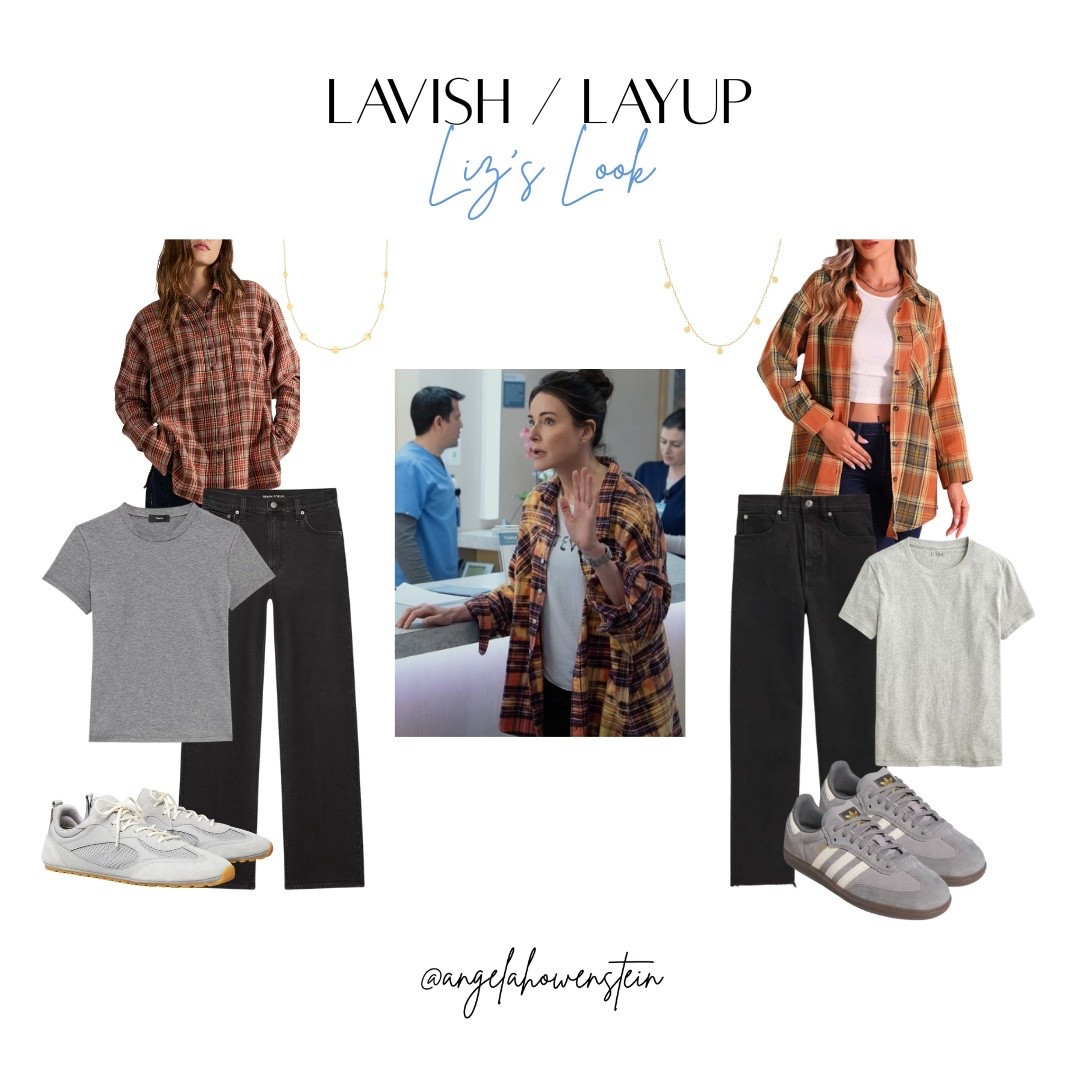 Inspired by Liz’s Season 3 style on Shrinking. Plaid overshirt, neutral tee, straight leg denim, and classic sneakers — simple, flattering, and easy to recreate.

An elevated casual outfit you can wear on repeat.

#Shrinking #ShrinkingSeason3 #LizLook #TVStyle #TVOutfitInspo
#GraphicTee #StraightLegPants #CardiganOutfit #RetroSneakers
#CasualChic #EverydayStyle



#LTKOver40 #LTKootd