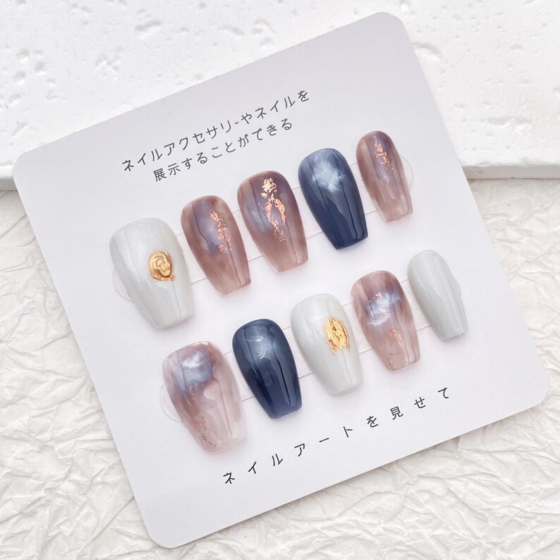 Fashion Tie Dye Nail/Cute Medium Acrylic Nails/Handmade Press on Nails/Simple Easy Nail/Elegant C... | Etsy (US)