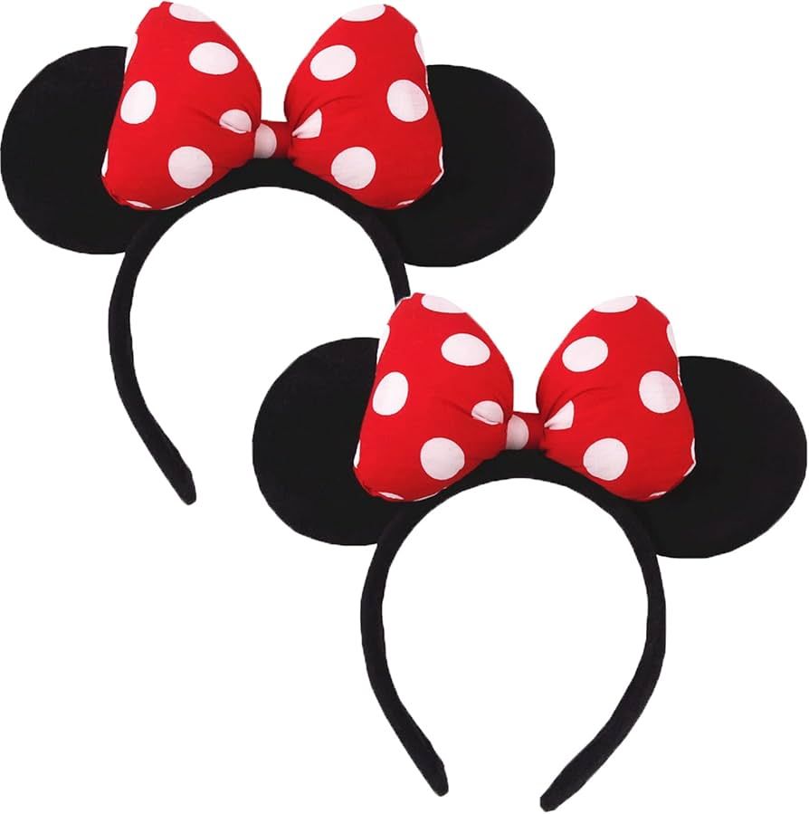 FACHPINT Mouse Ears for Women, 2pcs Polka Dot Mouse Ears for Girls And Boys , Sequin Mouse Ears B... | Amazon (US)