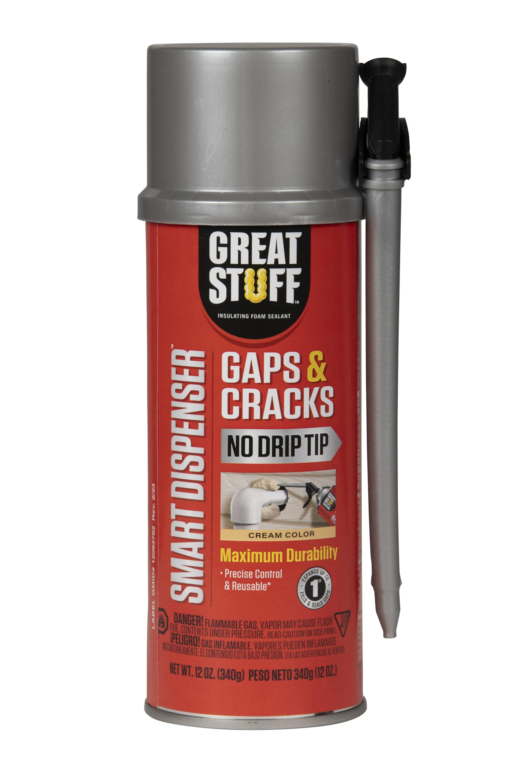 Great Stuff 99108824 Smart Dispenser Gaps & Cracks, Cream, 12 Ounce | Amazon (US)