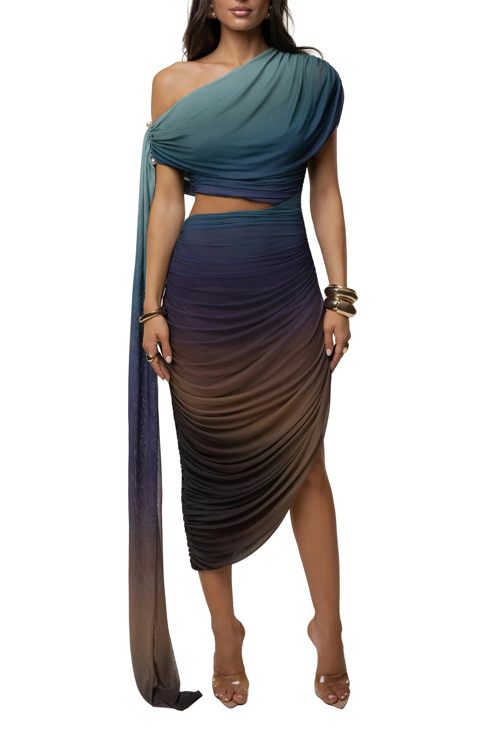 JLUXLABEL Aris Cutout Midi Dress (Women) | Nordstrom | Nordstrom