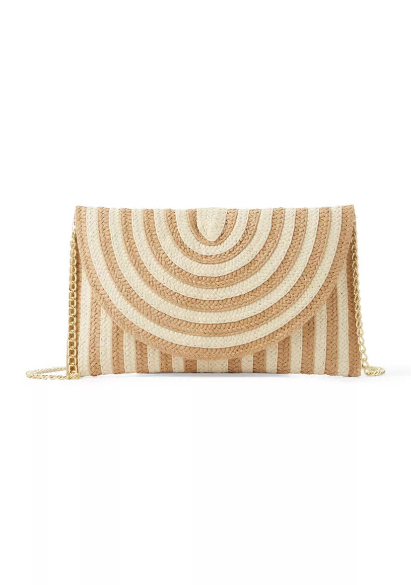 Striped Straw Clutch | Belk