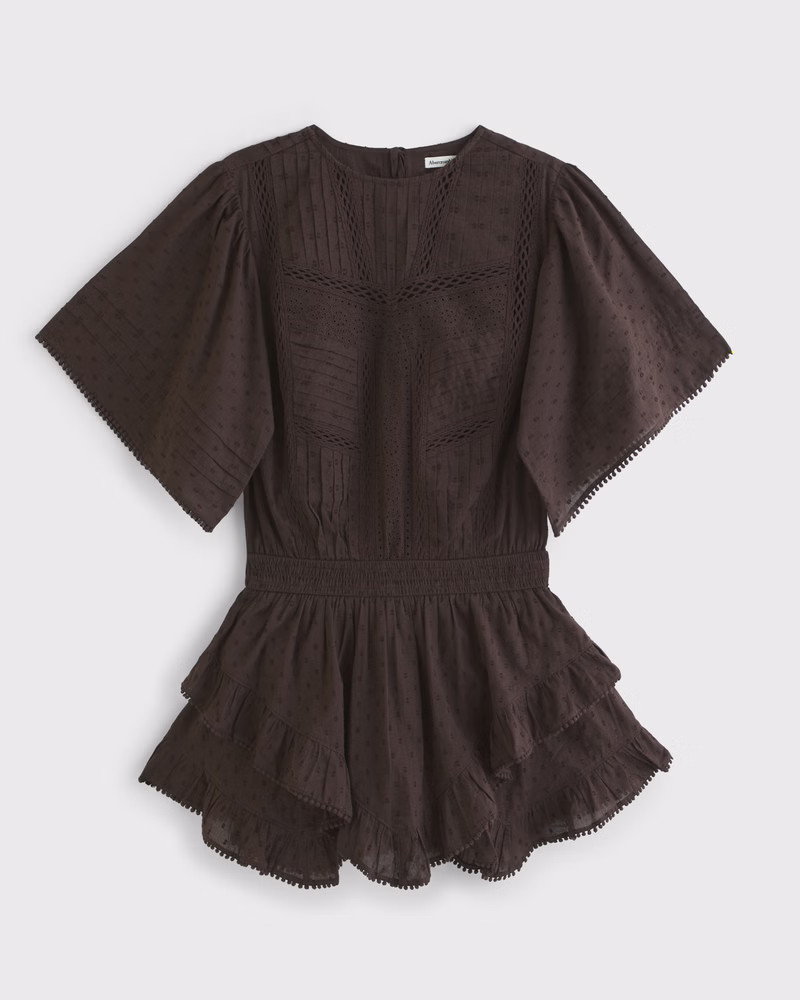 Short-Sleeve Easy Waist Ruffle Skort | Abercrombie & Fitch (US)