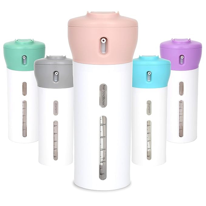 Travigo 4-in-1 Travel Bottle Dispenser, Includes Four Empty Reusable 1.4 oz. (40 mL) Cosmetic Toi... | Amazon (US)