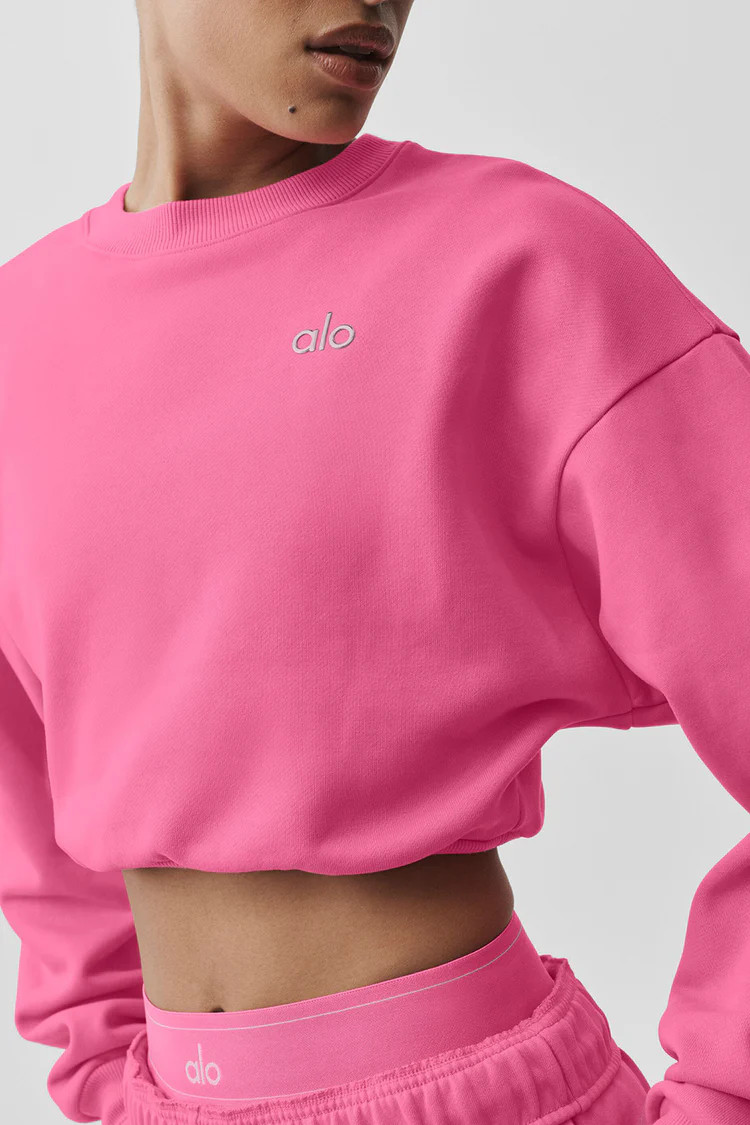 Cropped Accolade Crewneck - Paradise Pink | Alo Yoga (US)