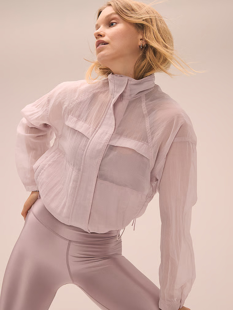 Buy VSX Sheer Ripstop Jacket, Bare Pink - Order Jackets & Outerwear online - Victoria's Secret US | Victoria's Secret (US / CA )