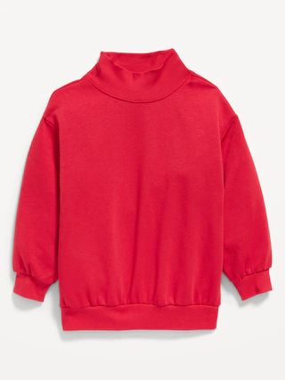 Mock-Neck French-Terry Tunic Sweatshirt for Toddler Girls | Old Navy (US)