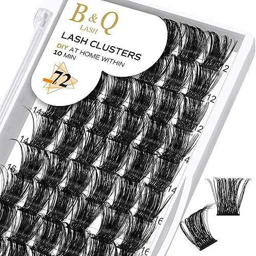 Lash Clusters D Curl 12-18MIX DIY Eyelash Extensions 72 Clusters Lashes C D Curl B&Q LASH Mega Volume Individual Lashes EyelashCluster DIY at Home (B07,D-12-18MIX) | Amazon (US)