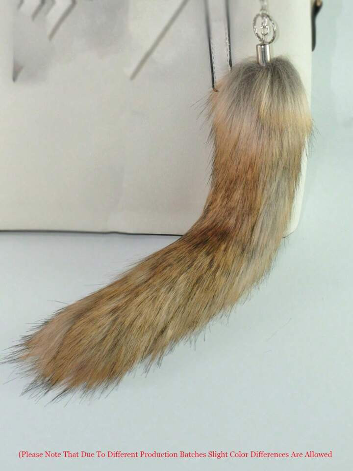 1pc Oversized Faux Fox Tail Keychain Faux Plush Animal Key Chain ,Women's Handbag Pendant, Pom Po... | SHEIN