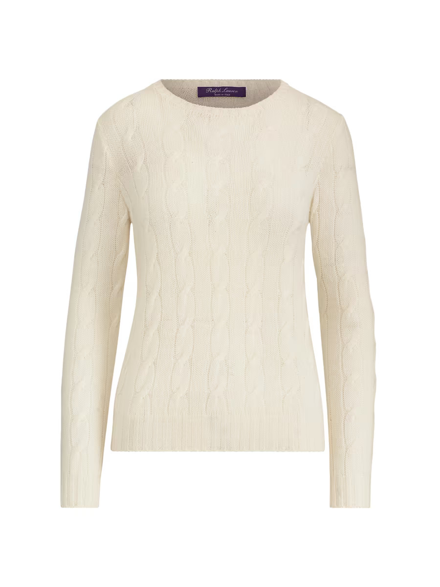 Ralph Lauren Collection Iconic Style Cashmere Jersey Crewneck Sweater | Saks Fifth Avenue | Saks Fifth Avenue