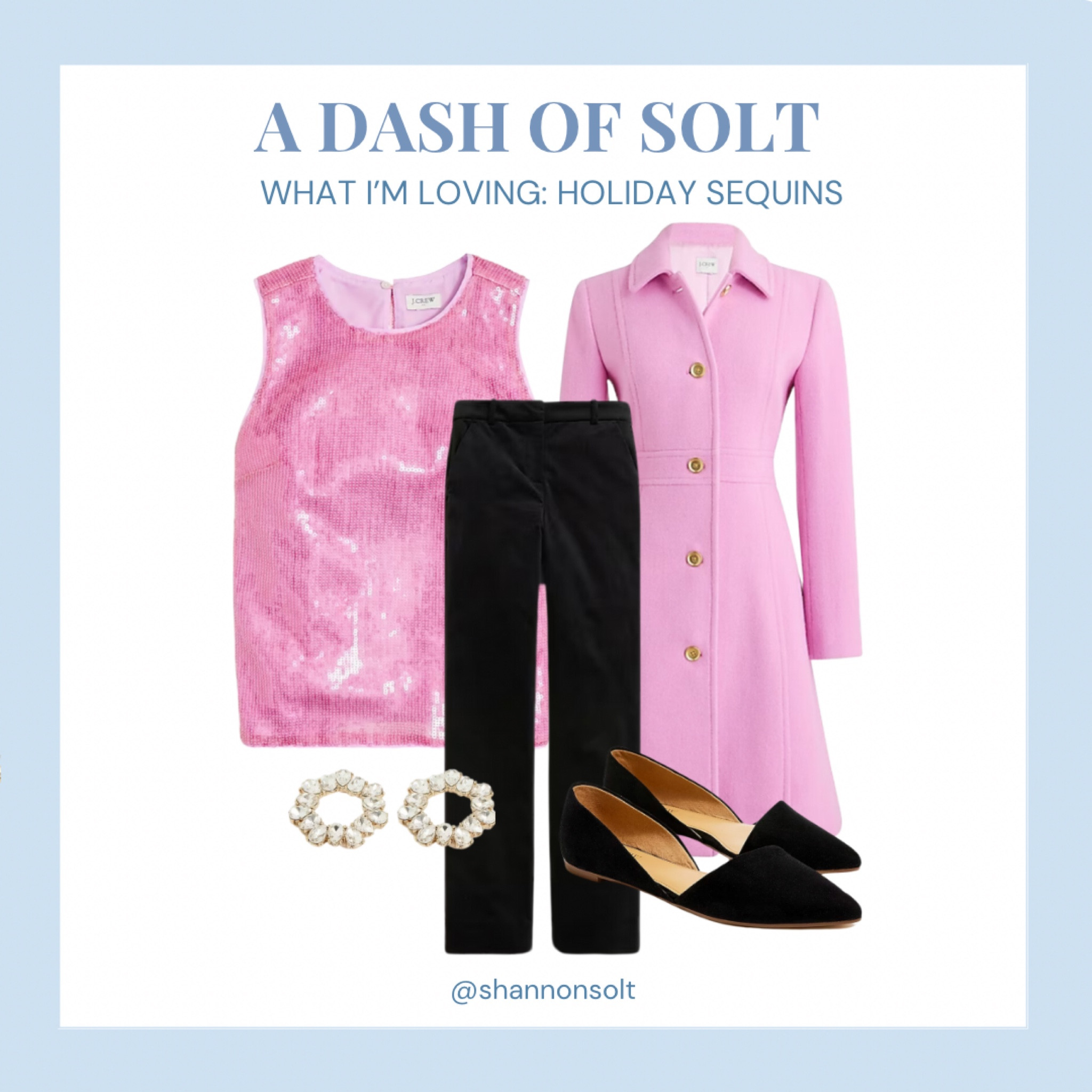 Styling a sequin top for the holidays!

Holiday outfit, Christmas outfit, sequin top, sequins, winter coat, flats, party outfit 

#LTKstyletip #LTKHoliday #LTKSeasonal