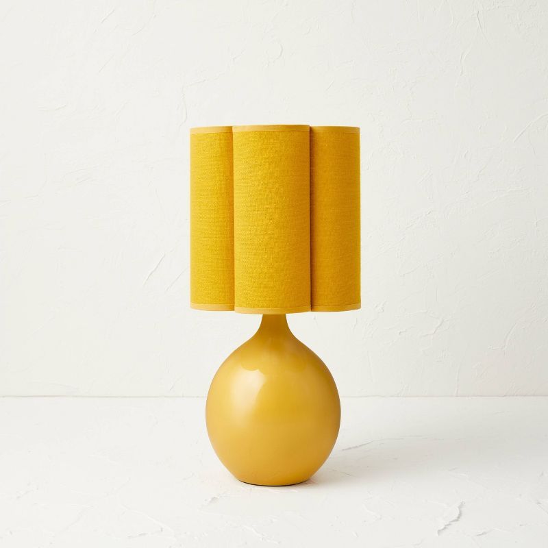 Ceramic Table Lamp with Elongated Shade Yellow (Includes LED Light Bulb) - Opalhouse™ designed ... | Target
