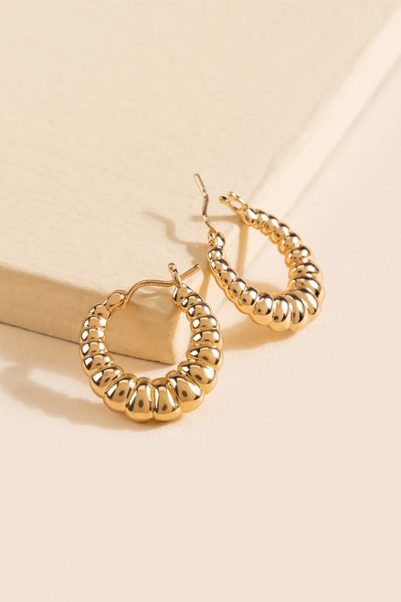 Angela Croissant Hoop Earrings | Francesca's