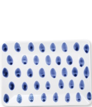 VIETRI Santorini Dot Small Rectangular Platter | Dillard's | Dillard's