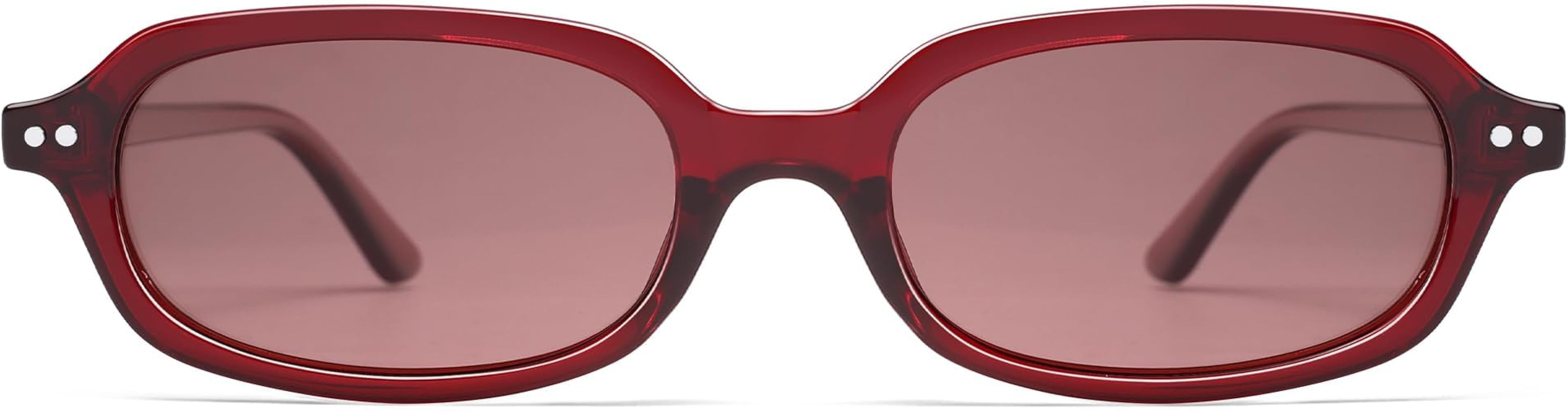 Retro Rectangle Sunglasses for Women Men Trendy Small Narrow Square Sunnies AP3729 | Amazon (US)