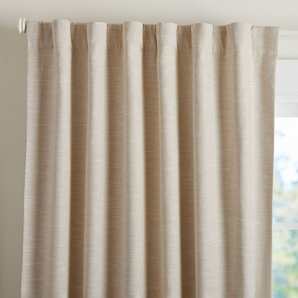 Evelyn Linen Blackout Curtain | Pottery Barn Teen